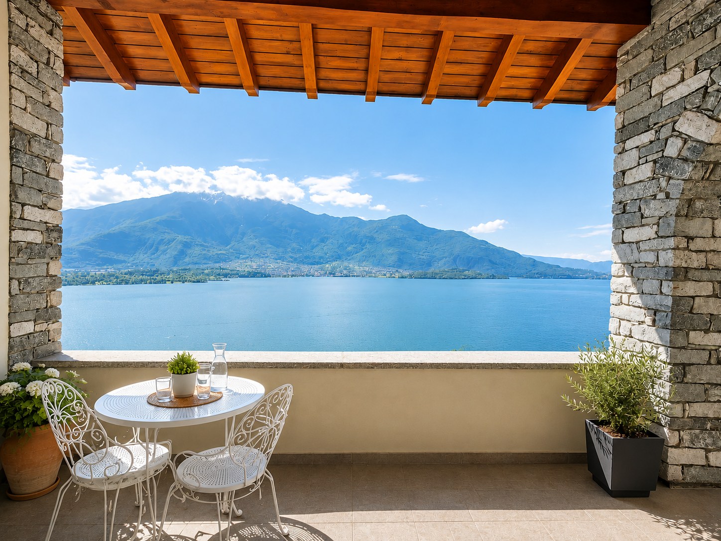 Two-bedroom stone villa with Lake Como views in Trezzone · photo 3